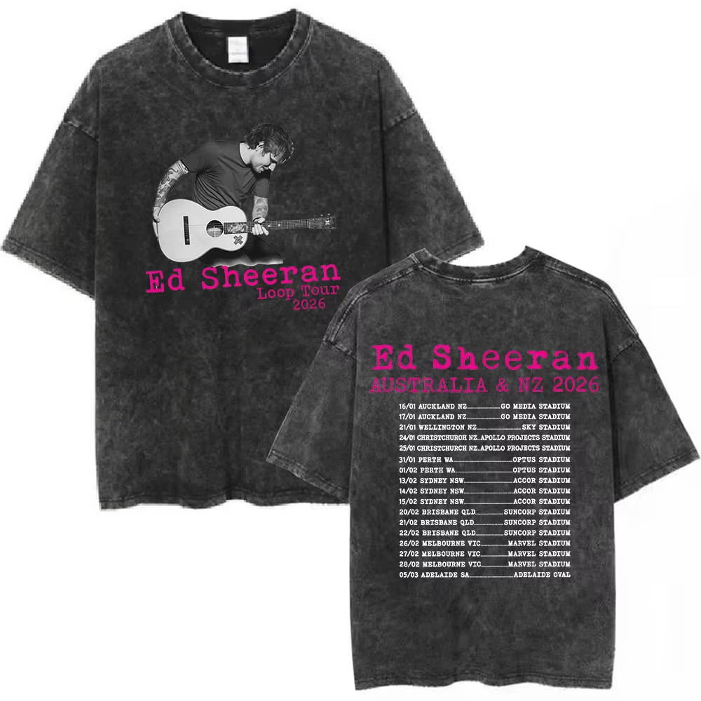 Summer Clothing Australia - T-shirt vintage délavé Ed Sheeran Loop