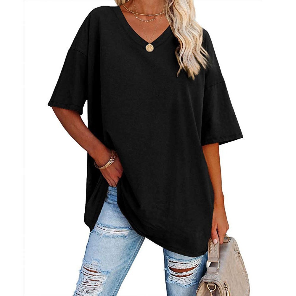 Summer Clothing Amazon - Haut ample à col en v