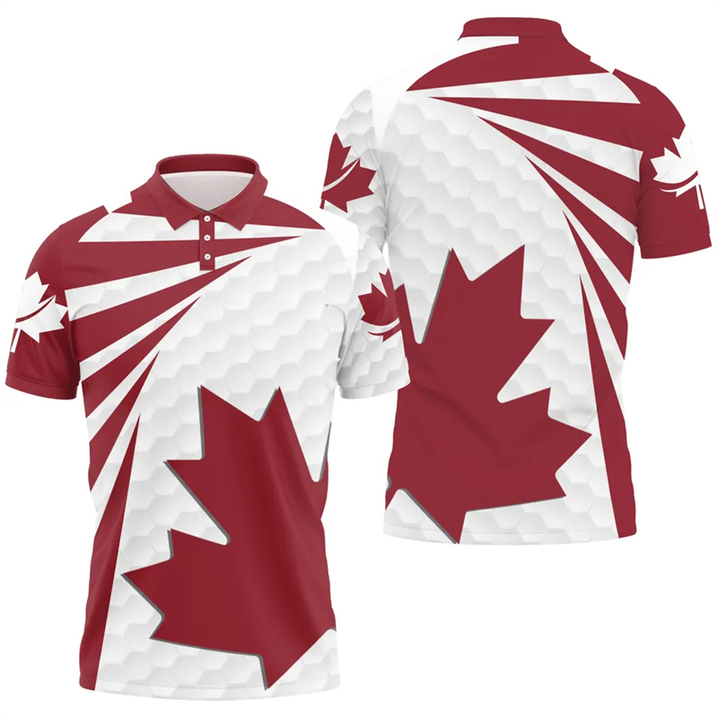 Polo drapeau feuille d'érable  - Summer Clothing Canada avis et prix