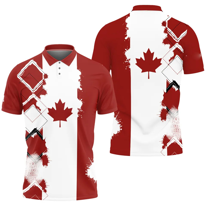 Polo drapeau feuille d'érable  - Summer Clothing Canada avis et prix