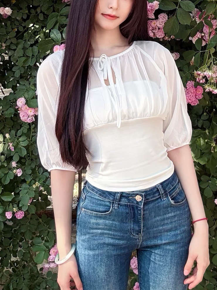 Haut à empiècements en soie de - Summer Clothing avis et prix