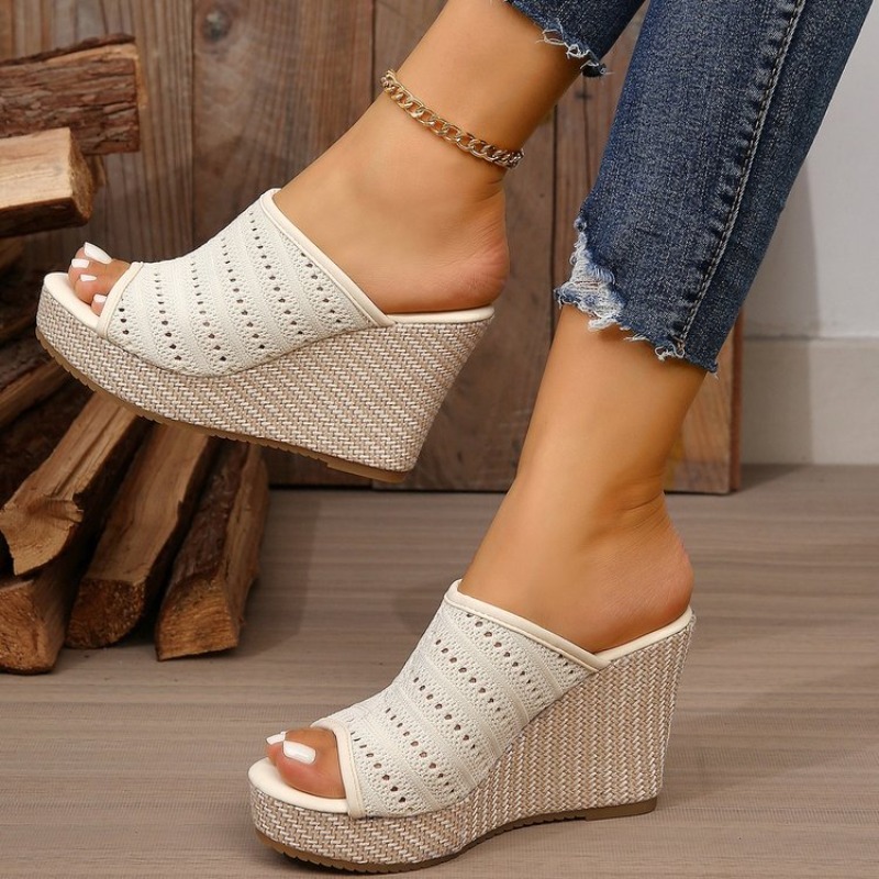 Sandales compensées pour femme - Summer Clothing Fabric avis et prix
