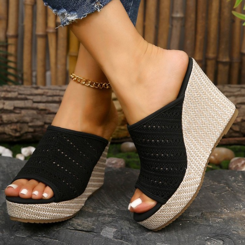 Sandales compensées pour femme - Summer Clothing Fabric avis et prix