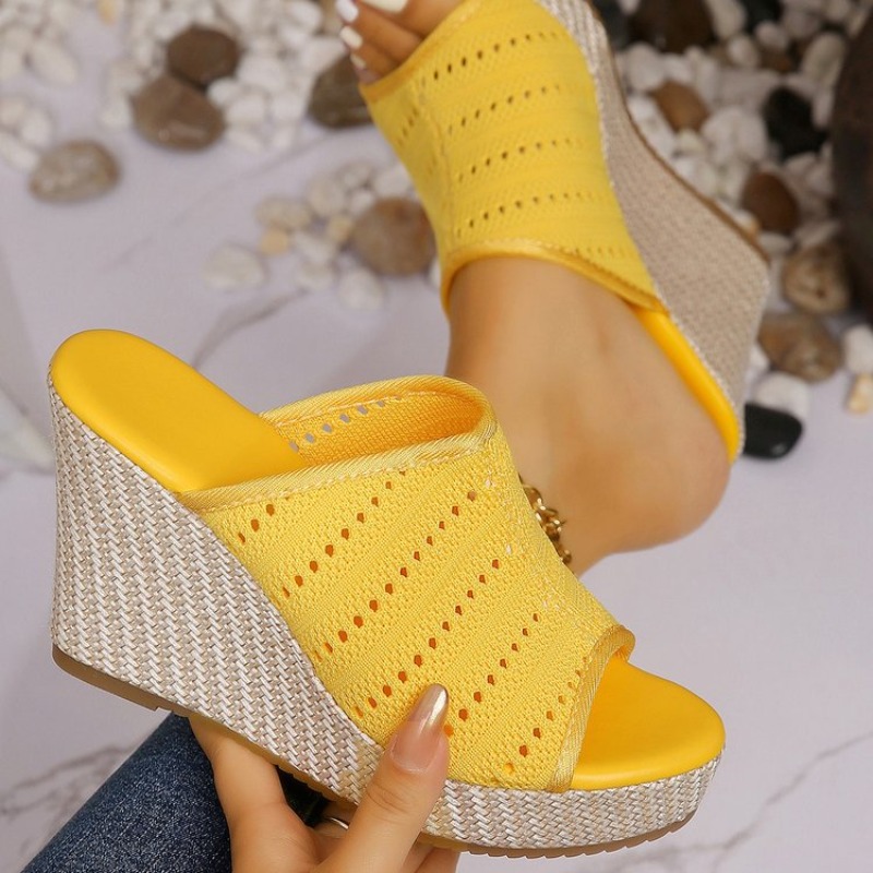 Sandales compensées pour femme - Summer Clothing Fabric avis et prix