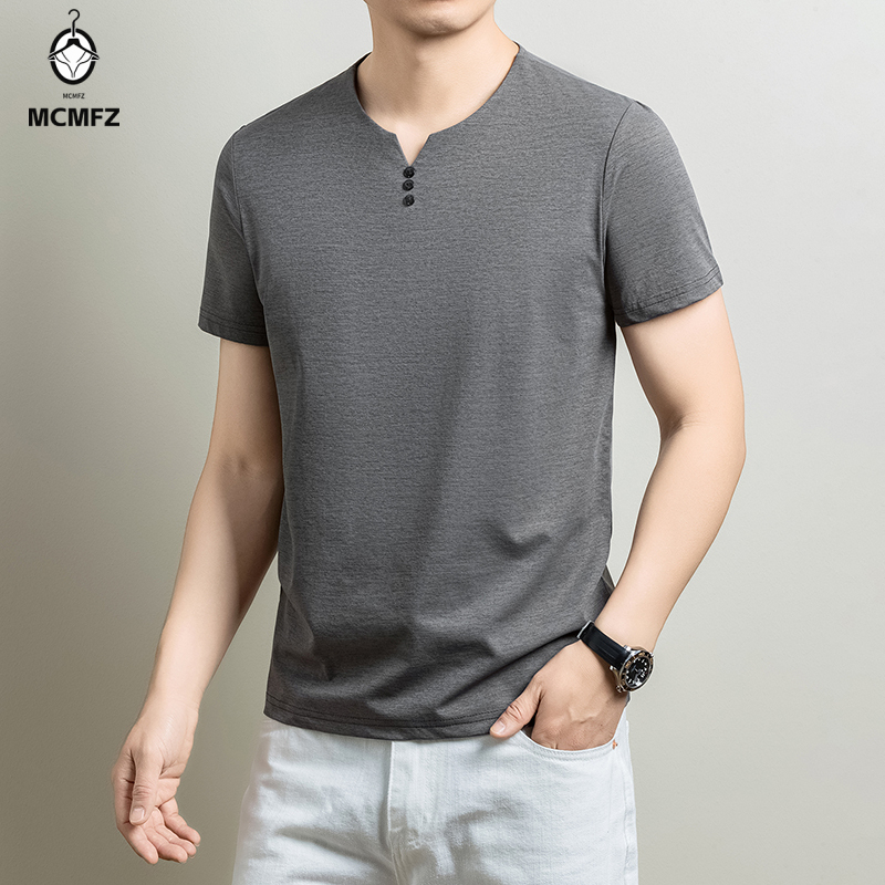 T-shirt Henley basique pour ho - Summer Clothing Line avis et prix