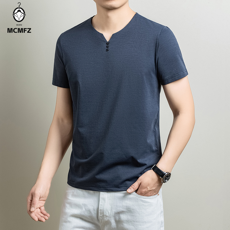 T-shirt Henley basique pour ho - Summer Clothing Line avis et prix