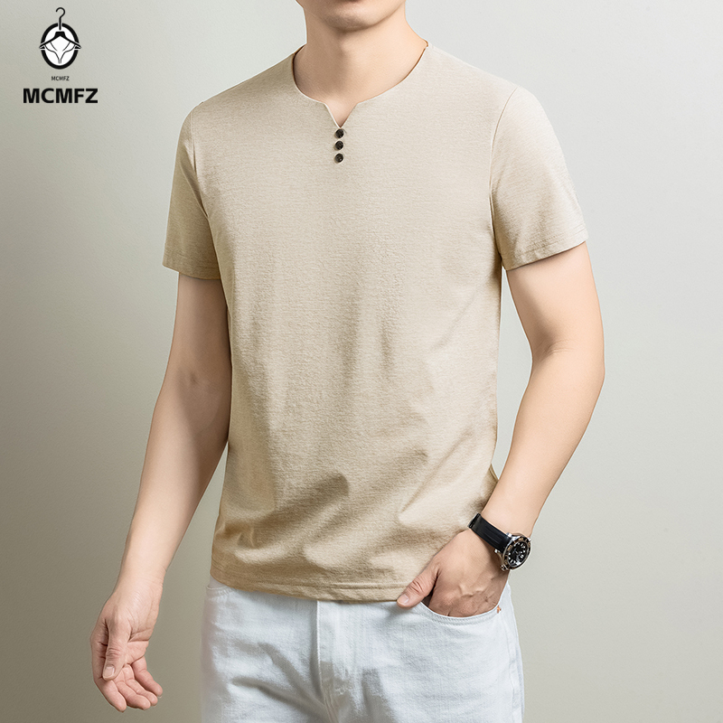 T-shirt Henley basique pour ho - Summer Clothing Line avis et prix