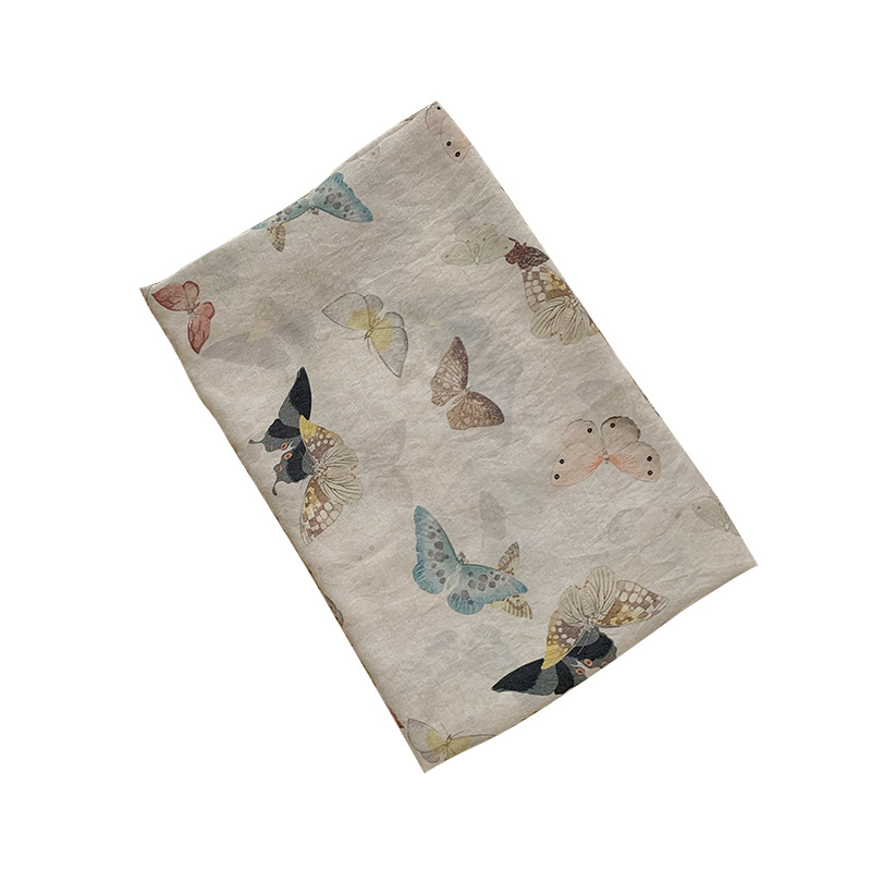 Tissu imprimé papillons sur fo - Summer Clothing Fabric avis et prix