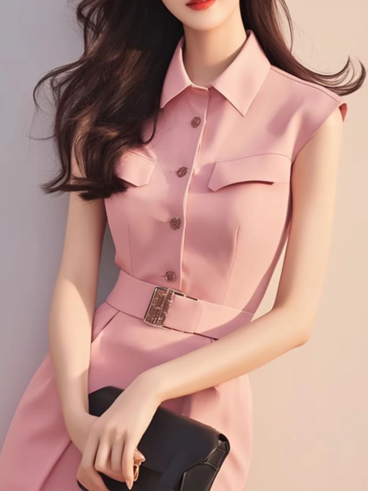 Robe longue rose élégante, mod - Summer Line Clothing Brand avis et prix