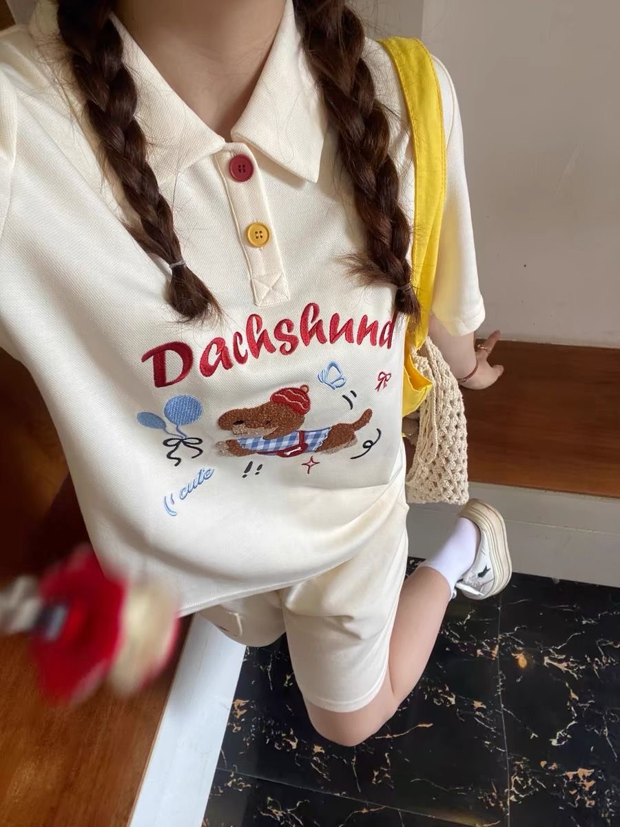 Kawaii broderie chien japon St - Summer Dog Clothing avis et prix