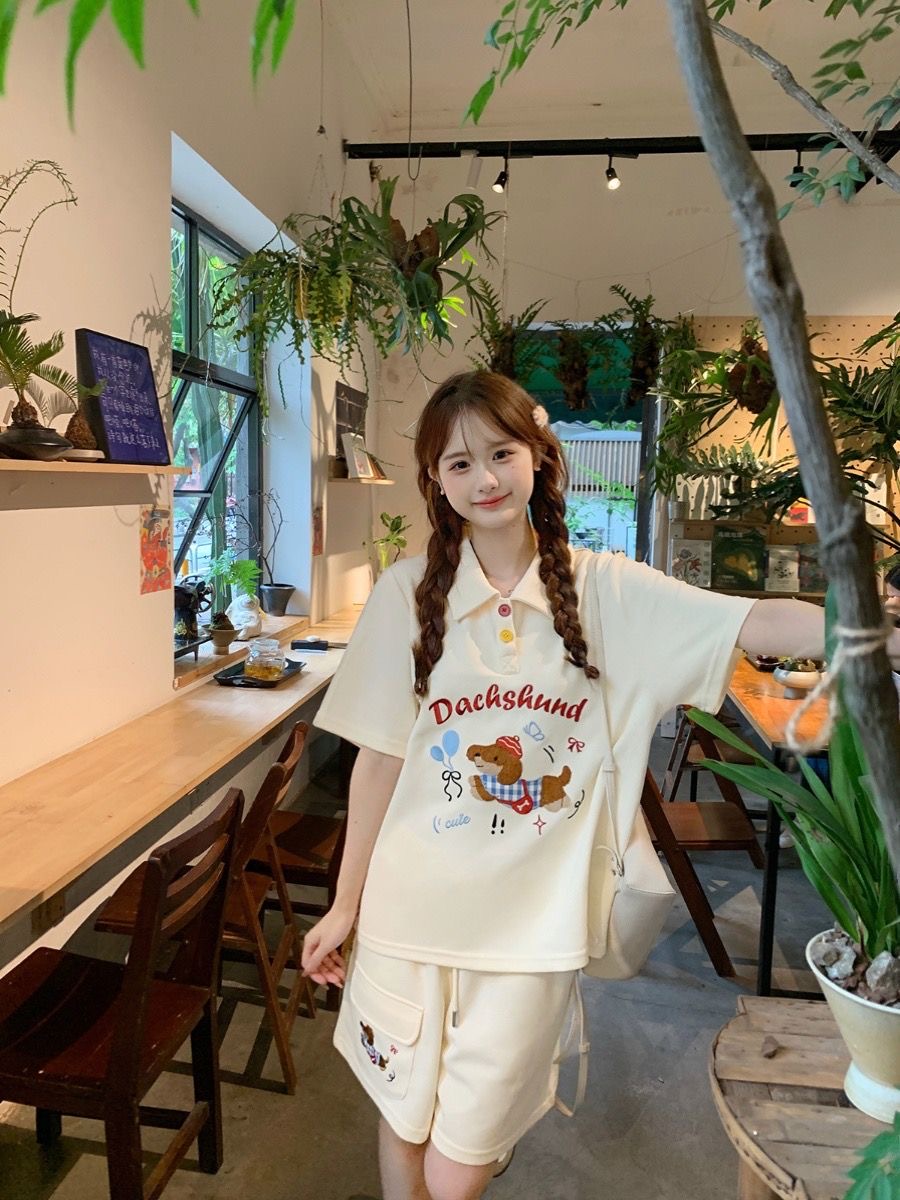 Kawaii broderie chien japon St - Summer Dog Clothing avis et prix