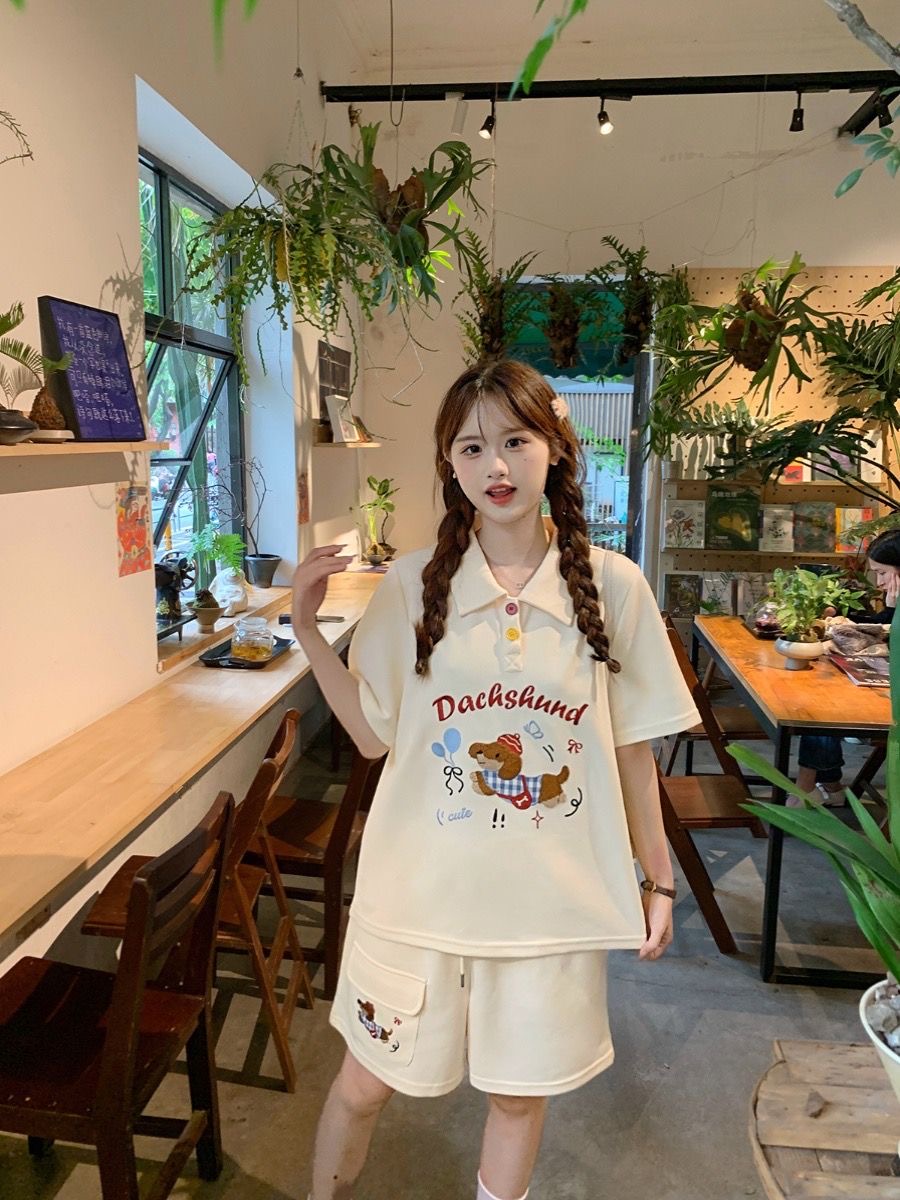 Kawaii broderie chien japon St - Summer Dog Clothing avis et prix